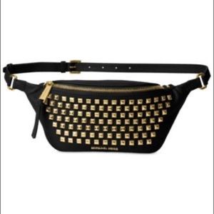 michael kors leather fanny pack studded